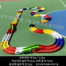 오르비 쇼핑몰 놀이 공원 대형 디자인 2 트랙 4 륜 구동 이벤트 경주 비행 링 변환 도로, E. 전환 트랙(3세트)