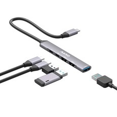 Maiwo MAIWO 5-in-1 USB C 허브 100W PD 포함 - 울트라 슬림 1 in 5 포트 3.0 확장기 맥북 노트북 PC 모바일 HDD SSD Xbox