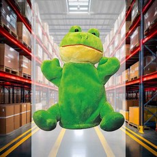 손인형 개구리 1개 연극 봉제 공연 역할극놀이 역활놀이 복화술