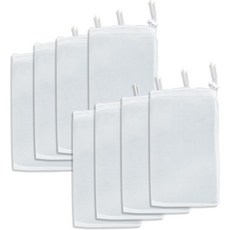 파플라이 8개 세트 150 마이크론 수족관 필터 미디어 가방 끈이 달린 어항용 초미세 메시 (11.8인치 x 7.8인치) 세라믹 링 미세 수지 생물 볼 활성탄용, 12" x 8" / 8 팩