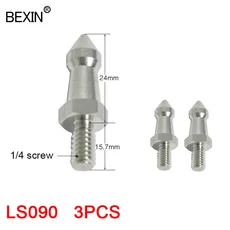 Bogen Manfrotto Gitzo RRS 삼각대 스탠드용 나사 교체 스테인리스 스틸 모노포드 발 스파이크 3/8 인치 M8, 01 빠른  Mainland, 07 LS090  3PC