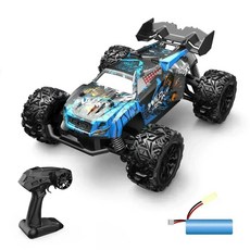대형 RC 트럭 독립 완충기 충돌 방지 자동차 파워 모터 2.4G 2WD 드리프트 20 Km/h, 4 Blue-1B