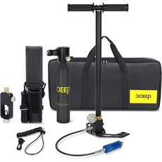 납품전문 SMACO 미니 스쿠버 탱크 수중 탐사 휴대용 다이빙 실린더 0.5L 크리스마스 선물, DIDEEP 스쿠버 탱크 다이빙 0.5L 용량 미니 7, 02 Black-DOT