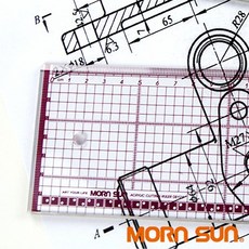 MORN SUN 壓克力切割尺 8x30cm 附不鏽鋼邊條, 詳見包裝