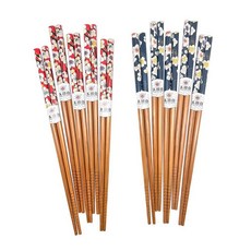 Bamboo Noodles 주방 요리 프라이팬 젓가락 33cm(13인치) 길이 재사용 가능한 2쌍 세트 친환경 제품 LANHUTHS_155126, 대나무_155126, 멀티컬러 사쿠라