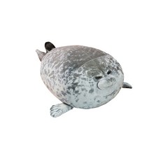 海豹玩偶抱枕 仿真海洋動物造型, 灰色