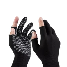 釣魚手套 露二指觸屏耐磨防滑手套 騎行外送勞工手套, 3個, 打包手套, Q