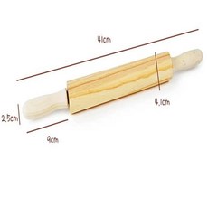 물결샵 원목 회전밀대 방망이 가정용 제빵 용품 도구 생활 주방 롤링 기구, 1개