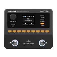 SONICAKE 스마트 박스 24비트/44.1kHz 디지털 멀티 이펙트 프로세서 9개의 모듈 130가지 이상의 연주 가능, 01 Black