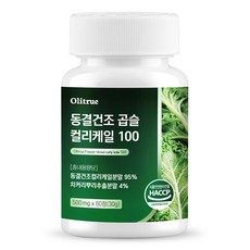 동결건조 컬리케일 100 곱슬케일 식약청인증, 1개, 60정