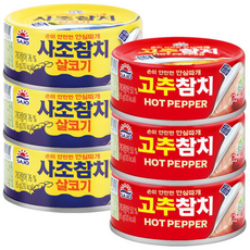 사조참치 (살코기 + 고추참치 ), 3개, 85g