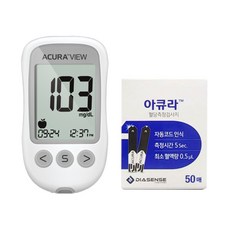 아큐라 혈당 측정 풀세트(시험지100매+채혈침100매+알콜솜100매), 1개, 100매입