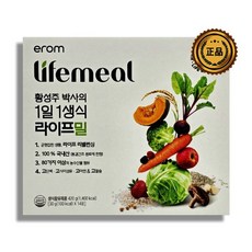 이롬 황성주 박사의 생식 라이프밀 1일1생식 라이프 밀 고단백 고식이섬유 고아연 고칼슘 30g X 14포 538504, 1개