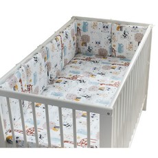 KIDS PARK 嬰兒純棉防撞床圍/軟墊, 粉色小狐狸