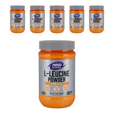 NOW Foods L-白胺酸粉, 6個, 255克