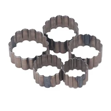 5PCS 커팅 다이 세트 가죽 펀칭 합금 강철 꽃 모양 수동 DIY 아트 수공예품용