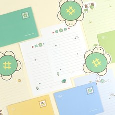 행부기 편지지 4종 1세트, 1개