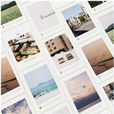 자체제작 2025 월간 엽서달력 / 감성인테리어소품 필름사진 엽서꽂이, 1개