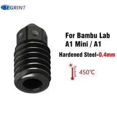 Bambu Lab A1 액세서리 Bambu Lab A1 미니 노즐 키트 황동 경화 강철 0.2 0.4 0.6 0.8 Bambulab A1 업그레, 02 3PCS, 03 Hardened steel 0.4mm