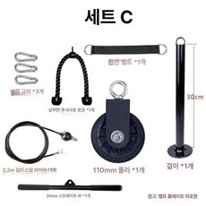 홈짐 케이블 도르레 삼두운동 세트 도르래 바이루트, 패키지 C 플라스틱 바퀴, 1개, 1kg
