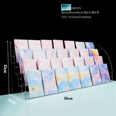 투명 아크릴 책꽂이 다단식 선반 사무실 책상위 수납 진열대 인테리어 정리함 장식용 랙, 1단, 책장 4층 26x45