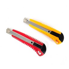 화신 컷터칼 K-205 밀대 고정식 커터칼 미는형식 18mm 공업용 산업용 사무용(색상랜덤발송)