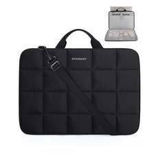 BAGSMART 지퍼 노트북 파우치 가방 크로스백, 268블랙