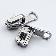 YKK拉鏈頭專用3號金屬拉鎖頭衣服5號尼龍拉鏈頭5號8號樹脂雙嚮拉頭, 銀色5號YKK樹脂雙面拉頭【2顆】, 1個