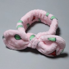 귀여운 오리 토끼 리본 와이어 세안밴드 헤어밴드, 리본_핑크, 1개