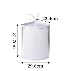 廚房置物架 調料儲物收納架 檯面壁掛三角旋轉架 壁掛式轉角櫃 M06F, 矮款象牙白, 1個