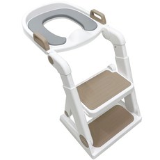 나와아기 사다리 변기커버 PLUS 접이식 아기변기 계단, 브라운