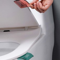 위생 변기 커버 손잡이 접착식 변기뚜껑 손잡이, 투명, 투명 _x000D_