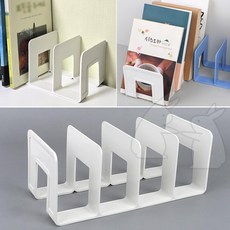 윈코 책지지대 고정대 북엔드 정리 도서관 4칸 책꽂이, 민트