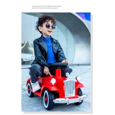 淘氣寶貝 超高顏值兒童電動車 1675 復古老爺車 兒童騎乘電動車 現貨, 霸氣紅, 1個