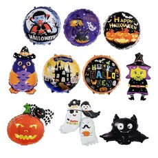 [주문폭주] (10) 할로윈 파티풍선 은박풍선 모양풍선 파티용품 풍선, 원형