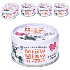 MIAWMIAW 妙喵 片狀貓罐頭, 鮪魚, 70g, 6罐