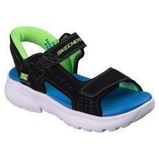 SKECHERS 女款 Laser Splash Coastal Quest 運動涼鞋 407014L, 230, 黑色 + 萊姆綠