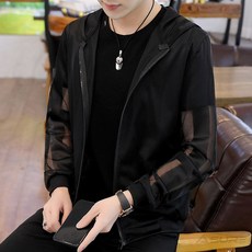 ASURE 여름 망사 통기성이 얇은 자외선을 차단하는 옷 커플 후드 점퍼