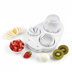 삶은 달걀을 위한 IN 슬라이서 U2013 안전 슬라이스 포도 스틸 내구성 기기 프리 화이트 딸기 스테인리스 BPA 모드 다이서 주방 체리 식기세척기 큐버 토마토