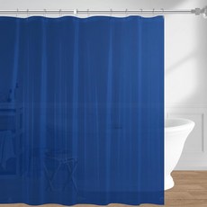 Downluxe 투명 샤워 커튼 라이너 PEVA 경량 플라스틱 샤워 라이너 자석 3개 182.9cm x 182.9cm72 x 72인치 방수 욕실 커튼 356540, 1, 네이비
