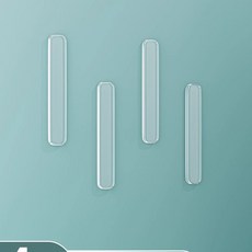 DFMEI 冰箱防撞貼門門把手櫃門靜音防碰撞神器透明無痕硅膠特大號防撞條, 常規短款4條裝【10*60*3MM】:如圖