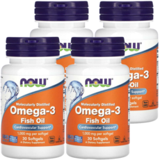 나우 오메가-3 1000mg 30정 4통, 4개