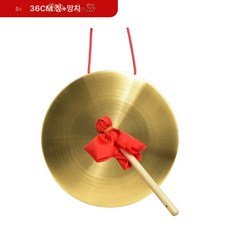 사물놀이 풍물 꽹과리 타악기 농악기 징 악기 꾕가리, 1개, 36cm 구리