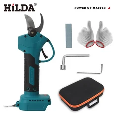 충전식 전동 함석가위 HILDA 브러시리스 전기 가지 치기 가위 무선 원예 18V 배터리 과일 나무 용 도구, [01] AB364