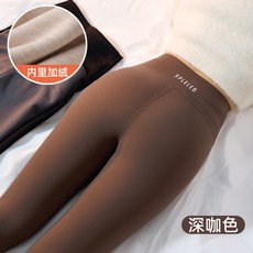 新款高腰加絨鯊魚褲女秋冬外穿收腹瑜伽褲無痕健身打底褲