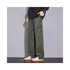 鬼洗牛仔褲直筒褲男款大尺碼彎刀鬼洗牛仔長褲寬鬆休閒工作運動長褲