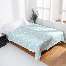 거즈 수건 이불 10 층 거즈 수건 이불 침대 시트 사계절 2 인 2 * 2.3 미터 거즈 이불, 하늘색, 1개