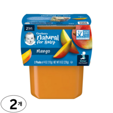 Gerber 내추럴 포 베이비 2nd Foods 망고 2팩, 226g