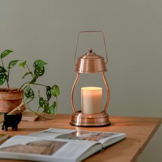 HOOOME 復古款 香氛蠟燭專用融蠟燈 暖燭燈 蠟燭燈 蠟燭暖燈 復古融蠟燈 （送2顆燈泡）, 紅銅色