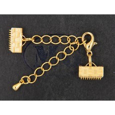 沐錦飾品材料DIY 項鏈頭扣組合 10MM合金龍蝦扣 延長鏈 銅平面夾10MM, 1個, (黑鎳)30入/瓶, 黑鎳